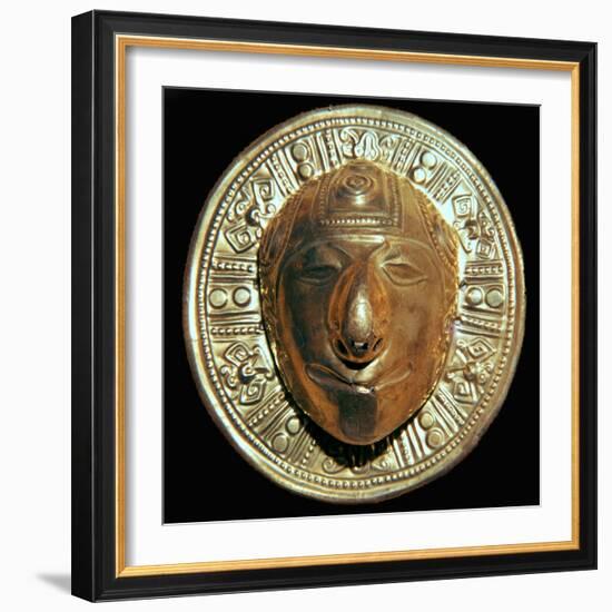 Pre-Columbian gold mask from Columbia-Unknown-Framed Giclee Print