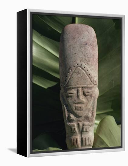 Pre-Columbian Indian Artefact, from the Hodges Collection, Haiti, West Indies, Caribbean-Woolfitt Adam-Framed Premier Image Canvas