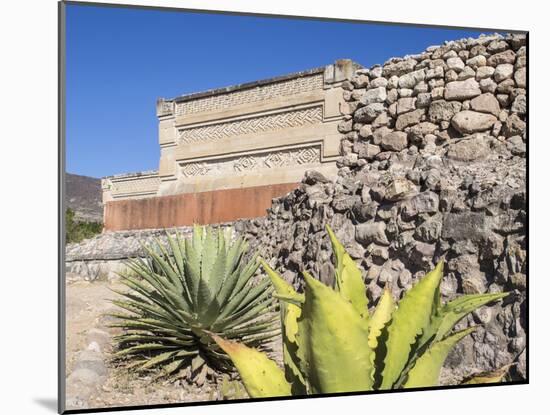 Pre-Columbian Mixtec and Zapotec ruins in the town of Mitla, State of Oaxaca, Mexico, North America-Melissa Kuhnell-Mounted Photographic Print