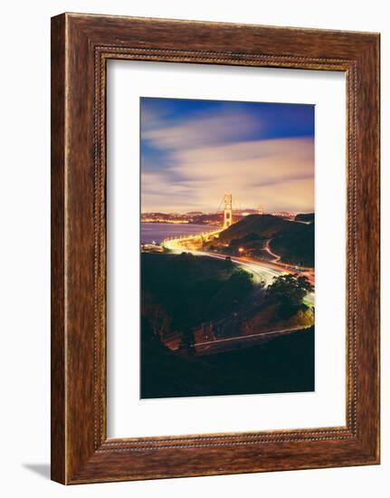 Pre Dawn East Side of Beautiful Golden Gate Bridge, San Francisco Cityscape-Vincent James-Framed Photographic Print