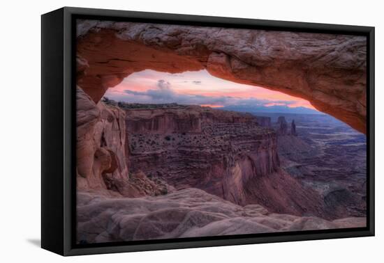 Pre Dawn Mood at Mesa Arch, Canyonlands, Southern Utah-Vincent James-Framed Premier Image Canvas