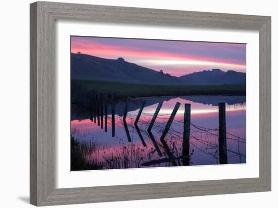 Pre Dawn Petaluma Roadside, Northern California-Vincent James-Framed Photographic Print