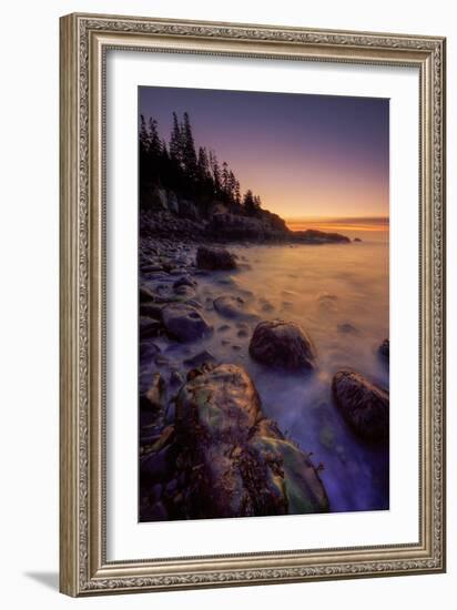 Pre Dawn Seascape, Atlantic Coast, Maine, Acadia National Park-Vincent James-Framed Photographic Print