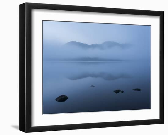 Pre-dawn view across Ullswater, Lake District National Park, Cumbria, England, United Kingdom, Euro-Jon Gibbs-Framed Photographic Print