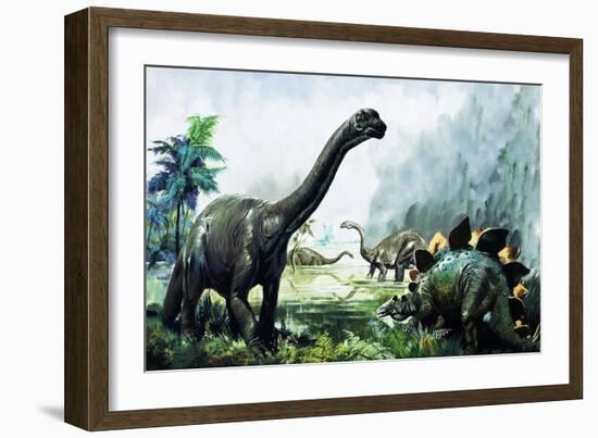 Pre-Historic Animals-David Nockels-Framed Giclee Print