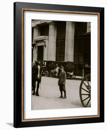 Pre Internet Messenger Boys-Lewis Wickes Hine-Framed Photo