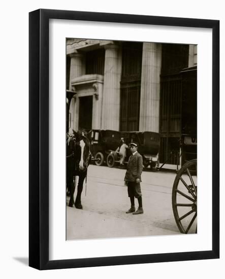 Pre Internet Messenger Boys-Lewis Wickes Hine-Framed Photo