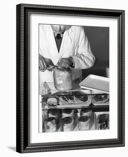 Pre-Packed Gammon Steaks, Danish Bacon Company, Yorkshire, 1964-Michael Walters-Framed Photographic Print