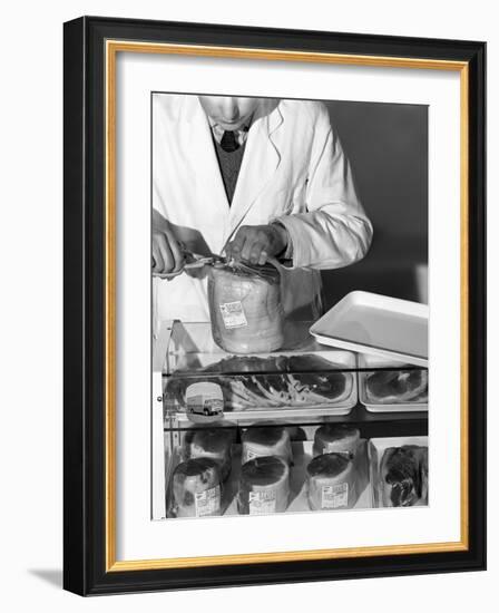 Pre-Packed Gammon Steaks, Danish Bacon Company, Yorkshire, 1964-Michael Walters-Framed Photographic Print