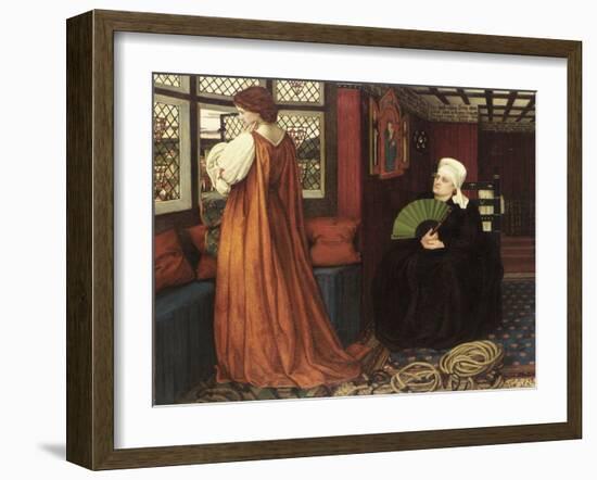 Pre-Raphaelite Paintings : Juliet and Her Nurse (Juliette Et Sa Nourrice) Par Stanhope (Spencer-Sta-John Roddam Spencer Stanhope-Framed Giclee Print