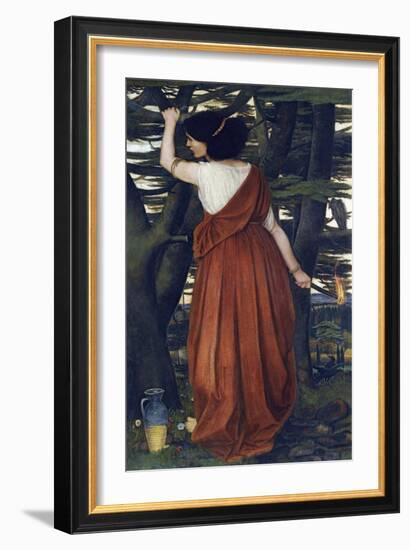 Pre-Raphaelite Paintings : Rizpah (Ritspa, Ritspah), the Daughter of Aiah Par Stanhope (Spencer-Sta-John Roddam Spencer Stanhope-Framed Giclee Print