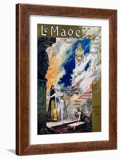 Pre-Raphaelite Poster for Jules Massenet's Opera Le Mage-null-Framed Giclee Print