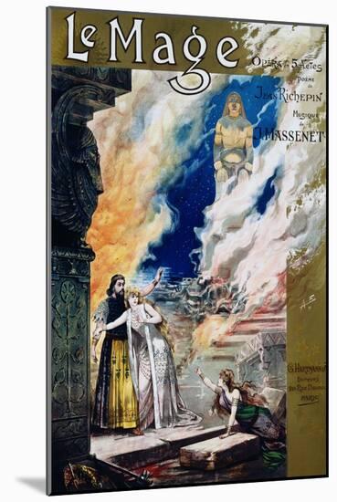Pre-Raphaelite Poster for Jules Massenet's Opera Le Mage-null-Mounted Giclee Print