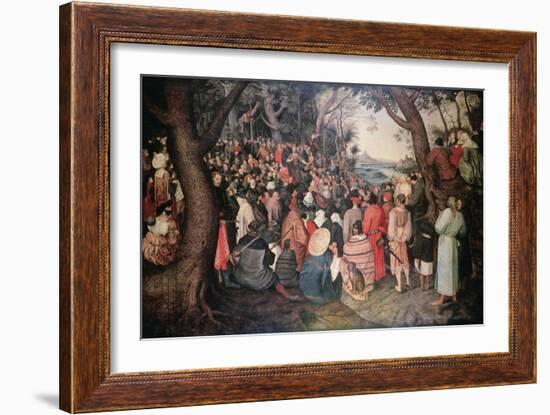 Preaching of Saint John the Baptist-Pieter Bruegel the Elder-Framed Giclee Print