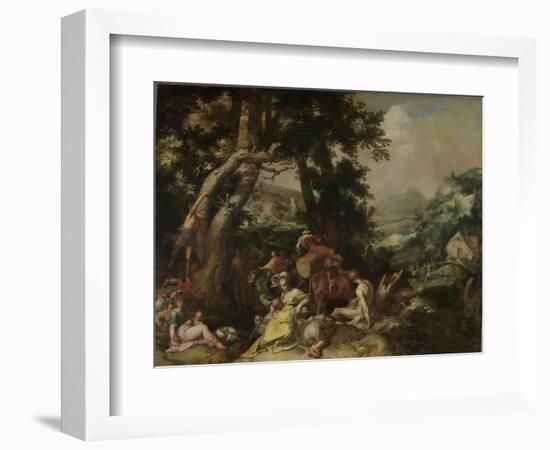 Preaching of Saint John the Baptist-Abraham Bloemaert-Framed Art Print