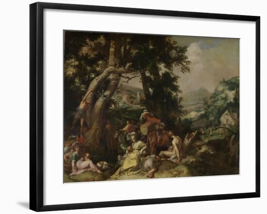 Preaching of Saint John the Baptist-Abraham Bloemaert-Framed Art Print