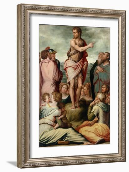 Preaching of St. John the Bapist-Giorgio Vasari-Framed Giclee Print