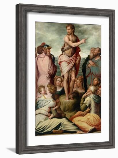 Preaching of St. John the Bapist-Giorgio Vasari-Framed Giclee Print