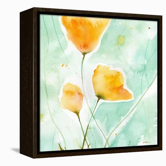 Precious Poppies-Sheila Golden-Framed Stretched Canvas