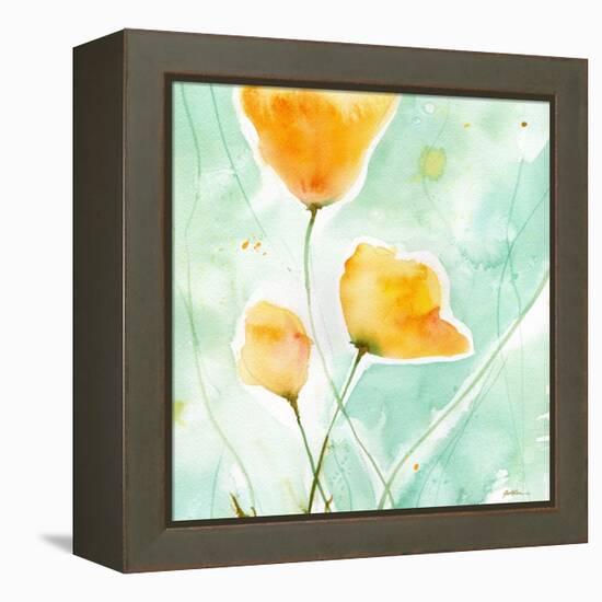 Precious Poppies-Sheila Golden-Framed Stretched Canvas