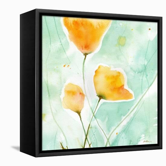 Precious Poppies-Sheila Golden-Framed Stretched Canvas