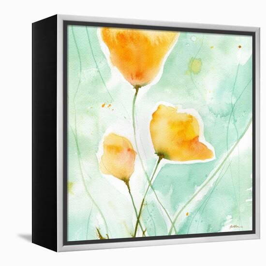 Precious Poppies-Sheila Golden-Framed Stretched Canvas