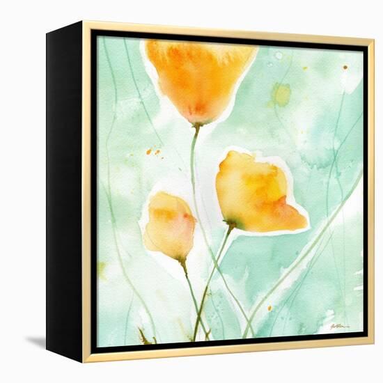 Precious Poppies-Sheila Golden-Framed Stretched Canvas