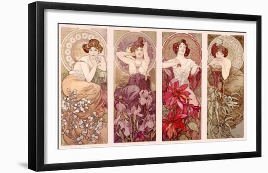 Precious Stones and Flowers-Unknown Unknown-Framed Giclee Print