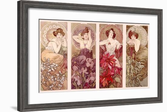 Precious Stones and Flowers-Unknown Unknown-Framed Giclee Print