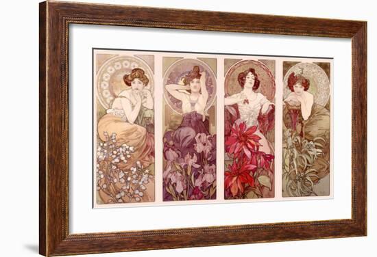 Precious Stones and Flowers-Unknown Unknown-Framed Giclee Print