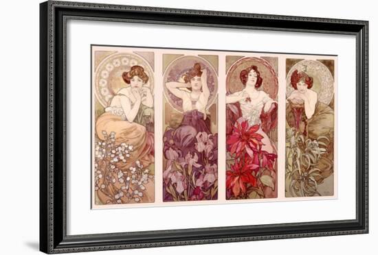 Precious Stones and Flowers-Unknown Unknown-Framed Giclee Print