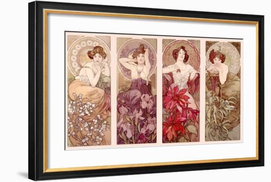 Precious Stones and Flowers-Unknown Unknown-Framed Giclee Print