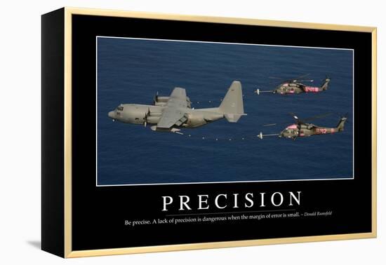 Precision: Inspirational Quote and Motivational Poster-null-Framed Premier Image Canvas