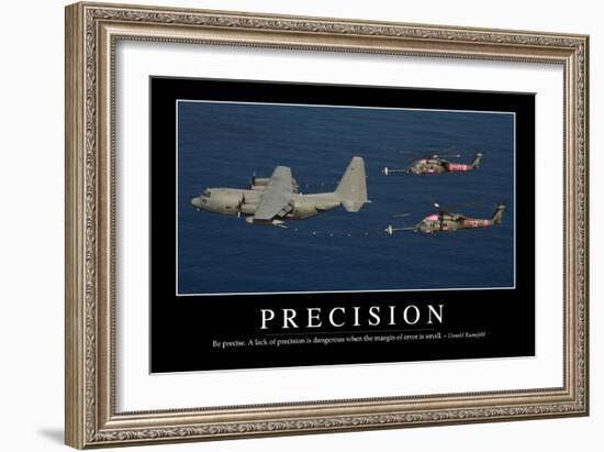 Precision: Inspirational Quote and Motivational Poster-null-Framed Premium Photographic Print