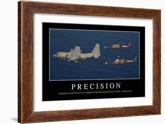 Precision: Inspirational Quote and Motivational Poster-null-Framed Premium Photographic Print