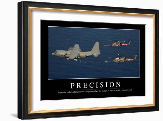 Precision: Inspirational Quote and Motivational Poster-null-Framed Premium Photographic Print