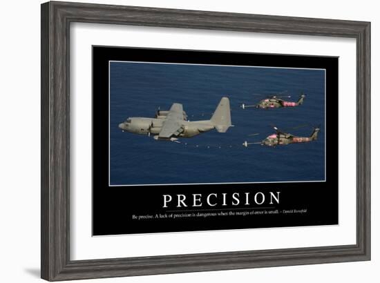 Precision: Inspirational Quote and Motivational Poster-null-Framed Photographic Print