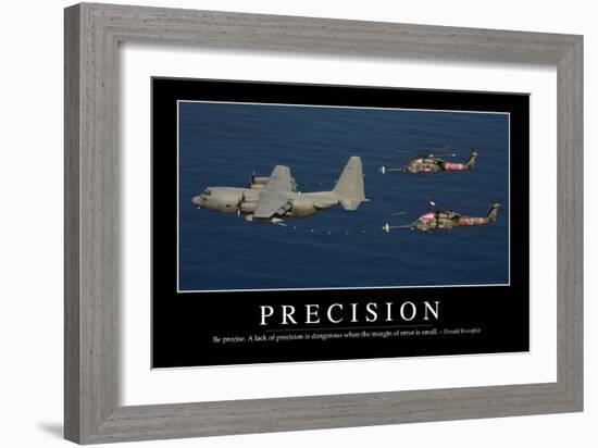 Precision: Inspirational Quote and Motivational Poster-null-Framed Photographic Print