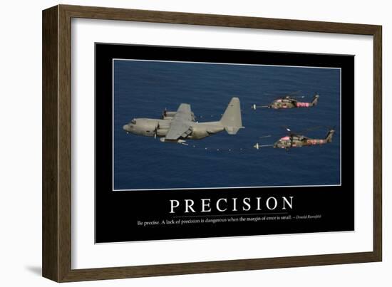 Precision: Inspirational Quote and Motivational Poster-null-Framed Photographic Print