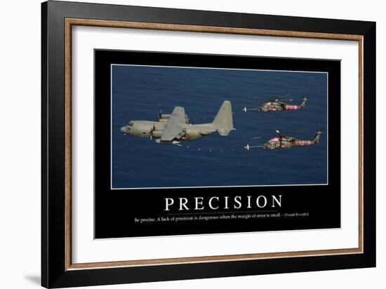 Precision: Inspirational Quote and Motivational Poster-null-Framed Photographic Print