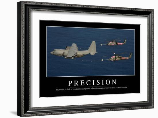 Precision: Inspirational Quote and Motivational Poster-null-Framed Photographic Print