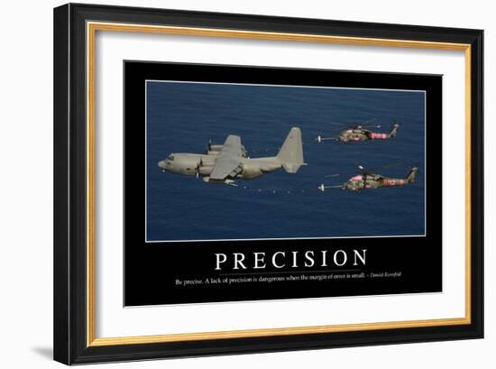 Precision: Inspirational Quote and Motivational Poster-null-Framed Photographic Print