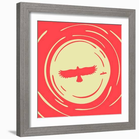 Predatory Bird on a of the Sun-Evgeny Bakal-Framed Art Print