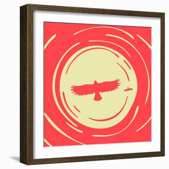 Predatory Bird on a of the Sun-Evgeny Bakal-Framed Art Print