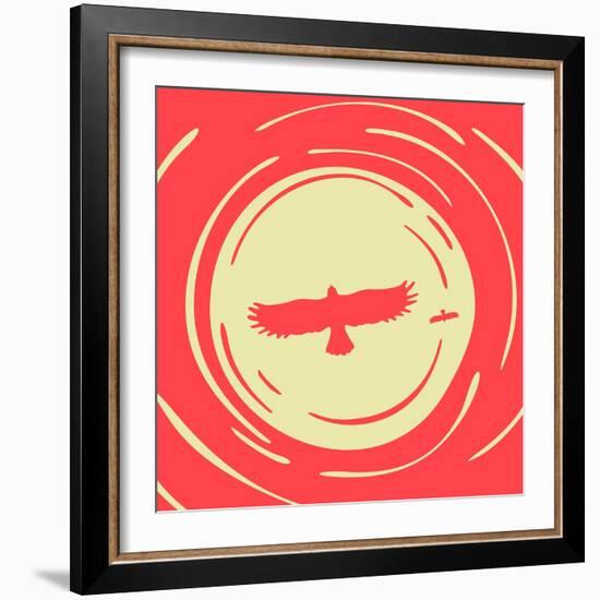 Predatory Bird on a of the Sun-Evgeny Bakal-Framed Art Print