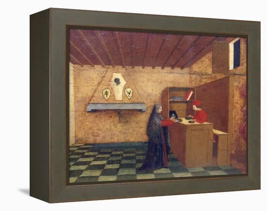 Predella of Miracle of Profaned Host-Paolo Uccello-Framed Premier Image Canvas