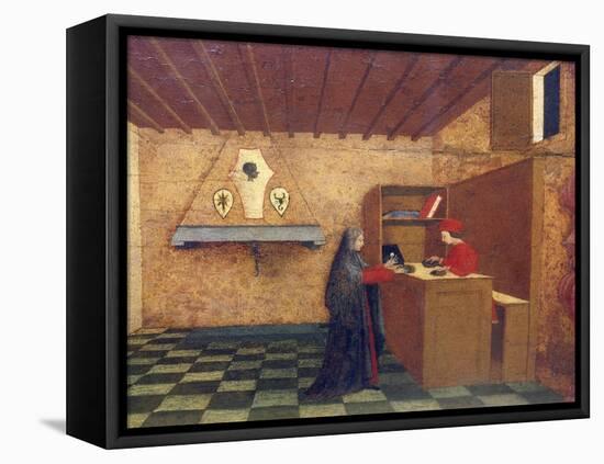 Predella of Miracle of Profaned Host-Paolo Uccello-Framed Premier Image Canvas