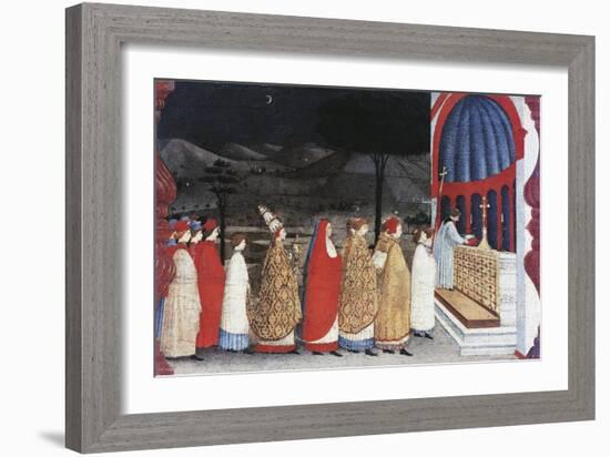 Predella of the Miracle of the Profaned Host-Paolo Uccello-Framed Giclee Print