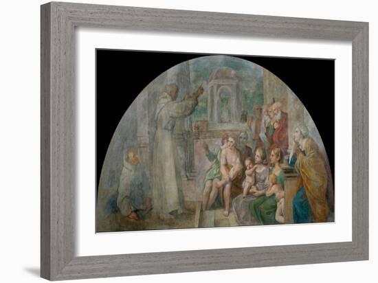 Predication De Diego D'alcala (Didace De Segovie, San Diego) (1400-1463) - Carracci, Annibale (1560-Annibale Carracci-Framed Giclee Print