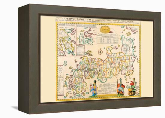 Prefectures & the Peoples of Japan-Engelbert Kaempfer-Framed Stretched Canvas